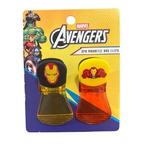 Marvel Iron Man 2Pk Magnetic Bag Clips